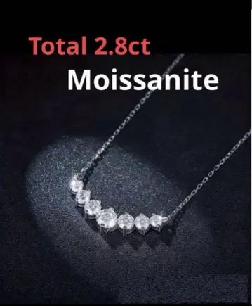 [새상품] 2.8ct 모이사나이트 목걸이 실버925 플래티넘 코팅