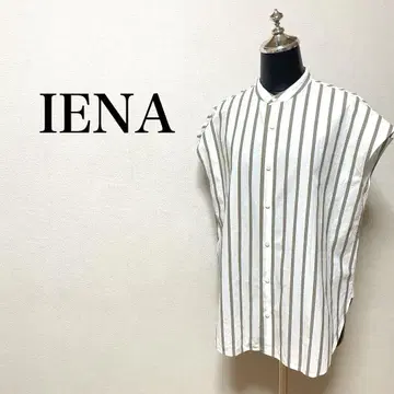 IENA 코튼 프렌치 슬리브 스트라이프 셔츠 블라우스 일본제