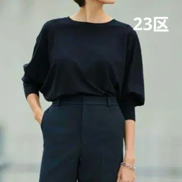 23구 비스코스 스트레치 돌먼 니트 38 사이즈 블랙