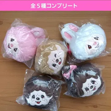 몬치치 페이스 봉제 인형 가챠가챠 풀 컴프 치무탄 핑크