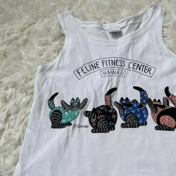 crazyshirt 크레이지 셔츠 탱크탑 밤반 캣 에어로빅