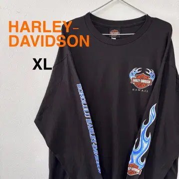 HARLEY-DAVIDSON 롱 티셔츠 XL 블랙 하와이 한정판