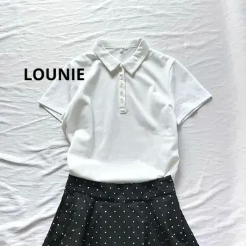 루니 LOUNIE 린넨 피케 셔츠 상의 블라우스 M 사이즈 일본제