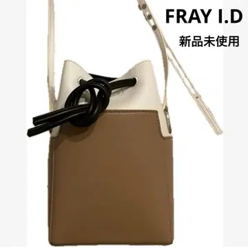FRAY I.D 리본 복조리 숄더백 바이컬러 미사용 새상품