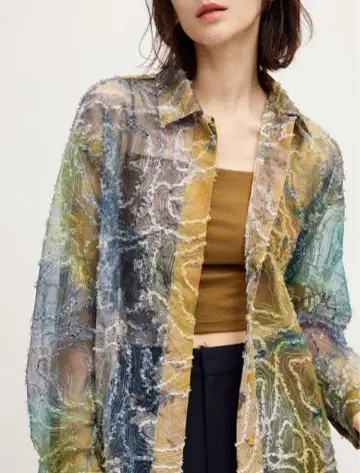 Ameri vintage RIPPLE SHAGGY ART SHIRT