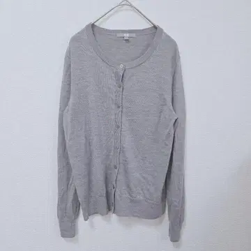 UNIQLO 그레이 니트 가디건 긴팔 얇은 소재 유니클로 여성용 M