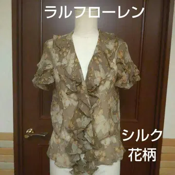 랄프 로렌 블라우스 꽃무늬 실크