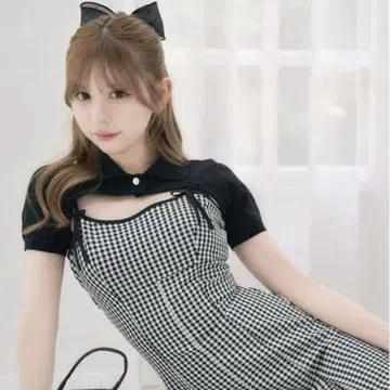 익명 배송 "즉시 완판 인기 미셸 마카롱 숏 볼레로 앙상블 깅엄 원피스