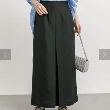 샤이니 린넨 내로우 스커트