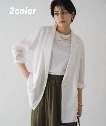 Loungedress 라운지 드레스 린넨 시어 자켓