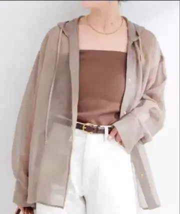 BC.STOCK 후드 시어 블루종 브라운