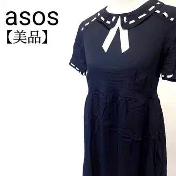 [ 새상품급 ] asos 반팔 세일러 카라 리본 원피스