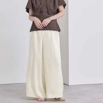 유어즈 새틴 이지 드레이프 팬츠 S 아이보리
