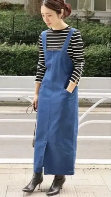 데님 롱 원피스