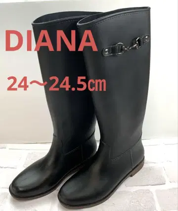 DIANA 다이애나 스테디셀러 레인부츠 L 사이즈 24cm 블랙 장화