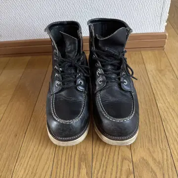 블랙 가죽 워크 부츠