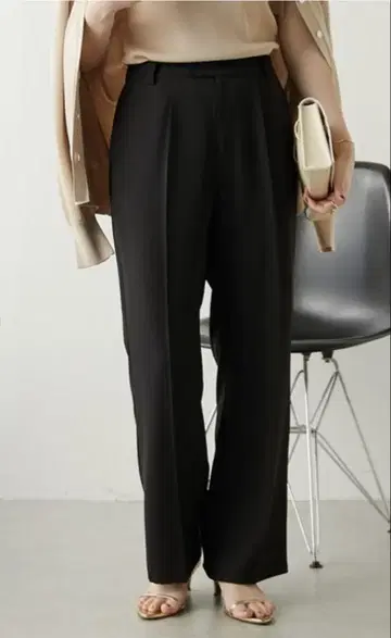 콜라주 개럴개런트 저리 스트레이트 팬츠 블랙