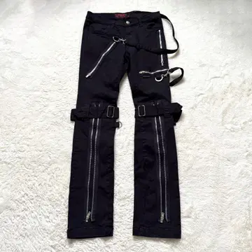 [ 새상품급 ] TRIPP NYC 블랙 본디지 팬츠 스트릿 스타일