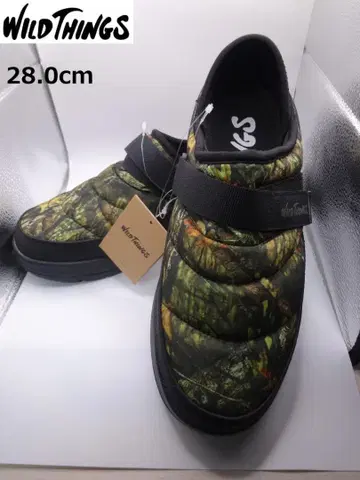 와일드 띵스 카모 패턴 아웃도어 신발 벨크로 26.0cm 발수!