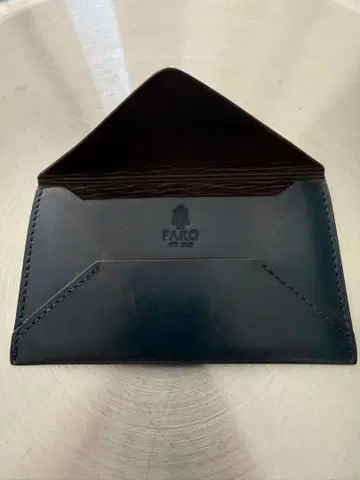 FARO 네이비 코도반 가죽 명함지갑
