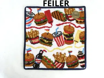 페이러 FEILER 손수건 햄버거 샵 새상품