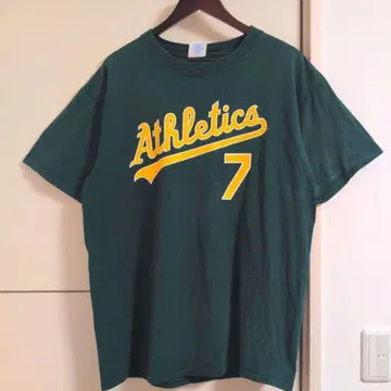 애슬레틱스 양면 프린트 T셔츠 크로스비 MLB 메이저리그 구제 의류