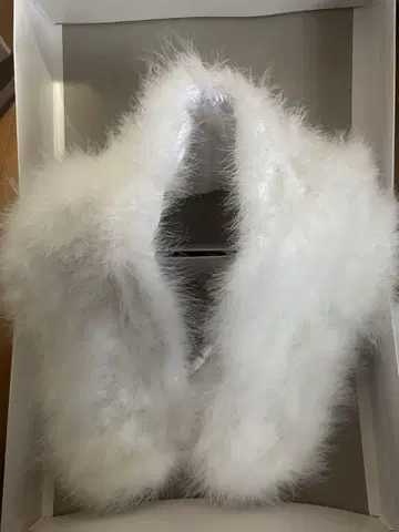 화이트 퍼 풍 탈부착 카라