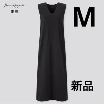 유니클로 마메쿠로구치 에어리즘 코튼 원피스 M 블랙 새상품