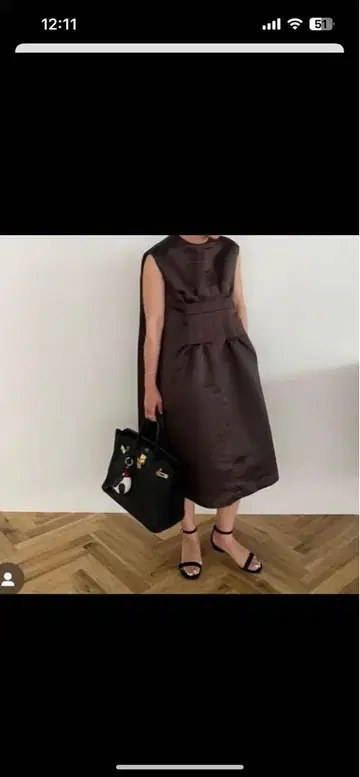 SEA 헤비 새틴 원피스
