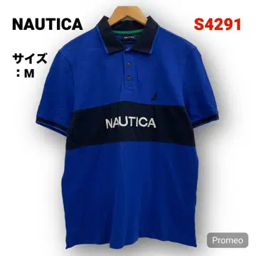[즉시 구매 OK] NAUTICA 반팔 피케 셔츠 사이즈 M 블루