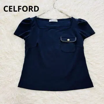 CELFORD 셀포드 2025 봄/여름 트림 포켓 티셔츠 네이비