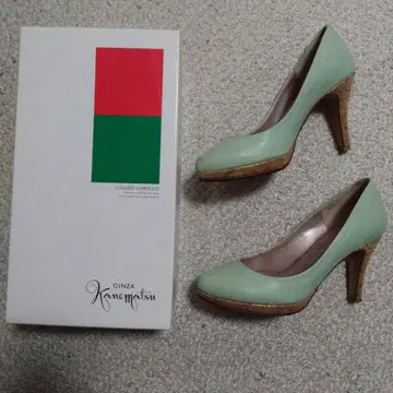 GINZA 가네마츠 민트 펌프스 21cm
