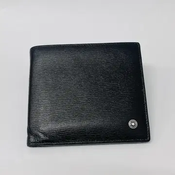 몽블랑 2단 폴더형 지갑 가죽 블랙