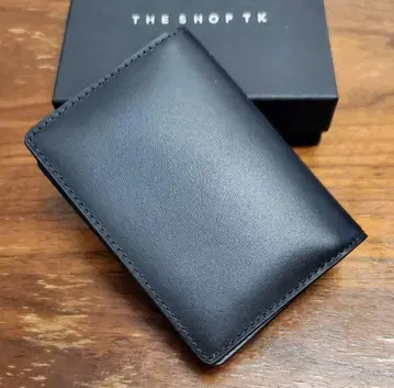 THE SHOP TK 새상품 남성용 가죽 카드 케이스 (스무스 / 블랙)