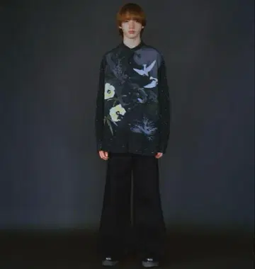 LAD MUSICIAN 24AW CARP&SPLASH 셔츠 BLACK