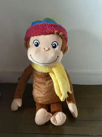 Curious George 봉제 인형 약 50cm 택 포함