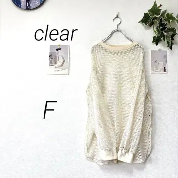 9347 clear 클리어 메쉬 상의 F 무지 비침 넉넉한 핏