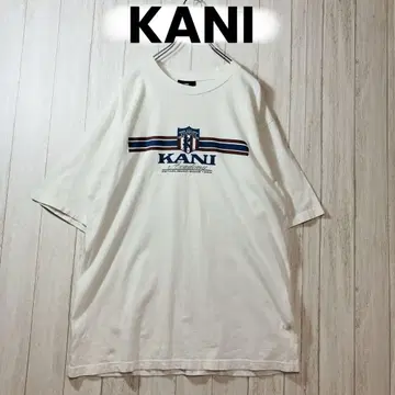 KANAI 티셔츠 화이트 2XL 상당 빅 프린트 흰색 넉넉한 구제 의류