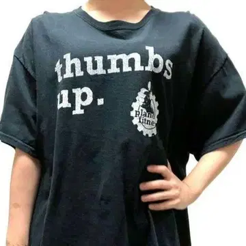 thumbs up 플래닛 피트니스 티셔츠 XL 블랙 검정 구제 의류