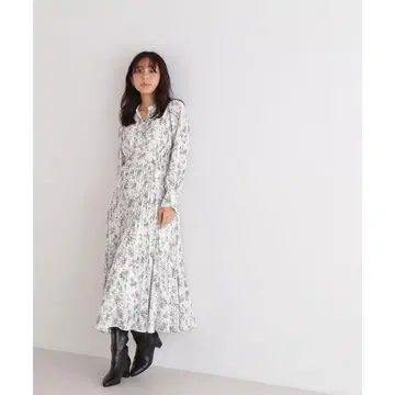 내추럴 뷰티 NATURAL BEAUTY 꽃무늬 롱 드레스