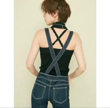 gyda BACK 크로스 보틀넥 니트 탑