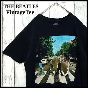 비틀즈 밴드 T XL 상당 블랙 BEATLES 빈티지 애비 로드