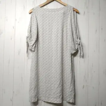 H&M 튜닉 원피스 상의 패턴 리본 미니 원피스 기하학 패턴