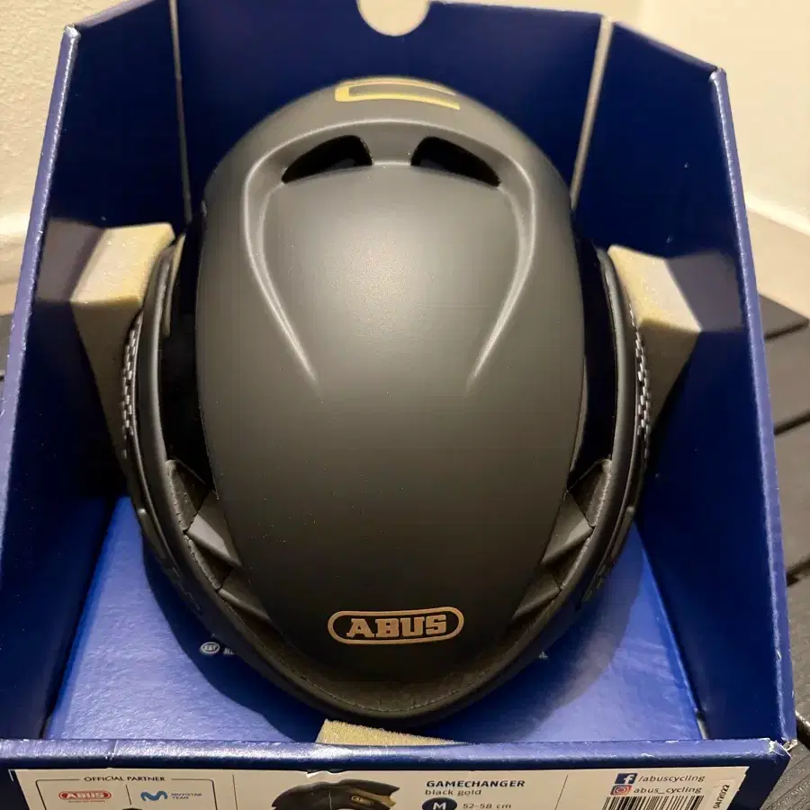 New ABUS GameChanger Aero Helmet Black Gold M, L #아부스헬멧