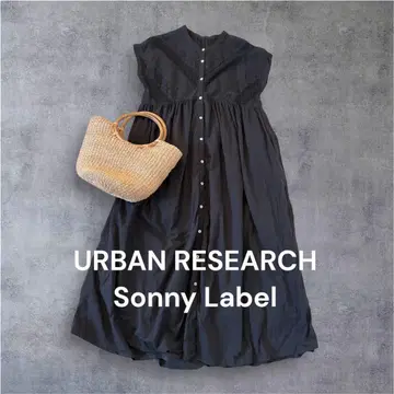 URBAN RESEARCH 레이스 절개 에어리 코튼 원피스