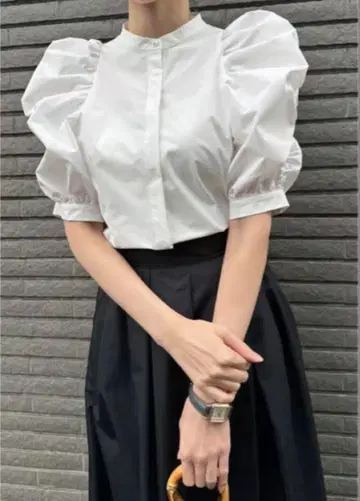 아메노치하레 개더 슬리브 히요쿠 블라우스