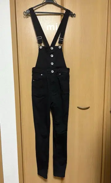 BACK 크로스 스키니 데님 사로페