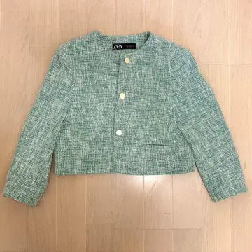 ZARA 노카라 자켓 그린