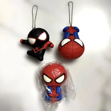 MARVEL 스파이더맨 3D 입체 러버 마스코트 키링 세트