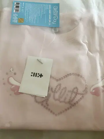ILLIT 단색 네이비 서울 GLLIT 티셔츠 S